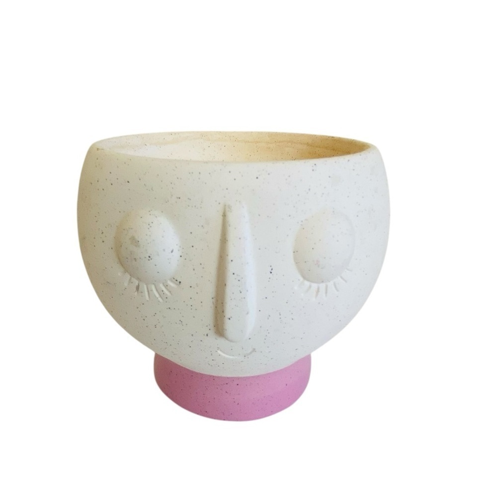Bath & Body Works Ceramic Face Pedestal 3 Wick Candle Holder
